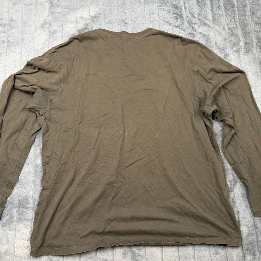 Banana Republic Mens XL Long Sleeve Graphic T-Shirt Green Cotton Est 1978 11549